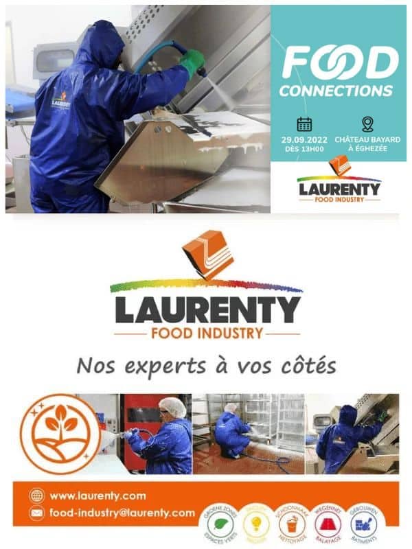 Food Connections 2022, Laurenty présent en tant qu'expert du nettoyage en milieu agro-alimentaire